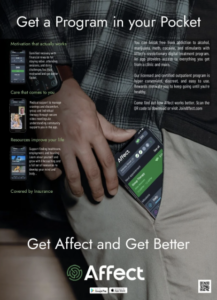 Providers can download this brochure to learn more about Affect's addiction treatment app and telehealth recovery program for drugs and alcohol.