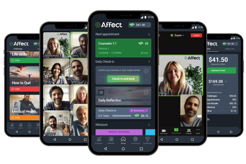 Quit drinking and drugs with Affect's telehealth addiction treatment program
