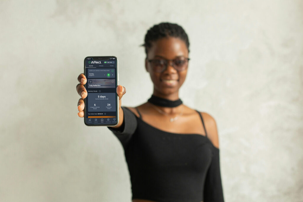 Use Affect's sober app to get online alcohol treatment and quit drugs without rehab